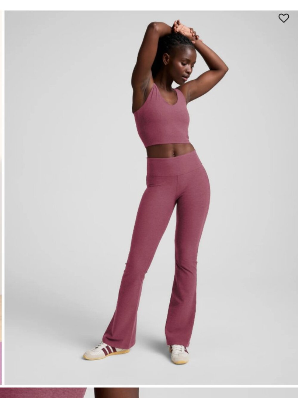 Spacedye Mid-Rise Bootcut Pant Color: Smooth Mauve Heather Size: XL